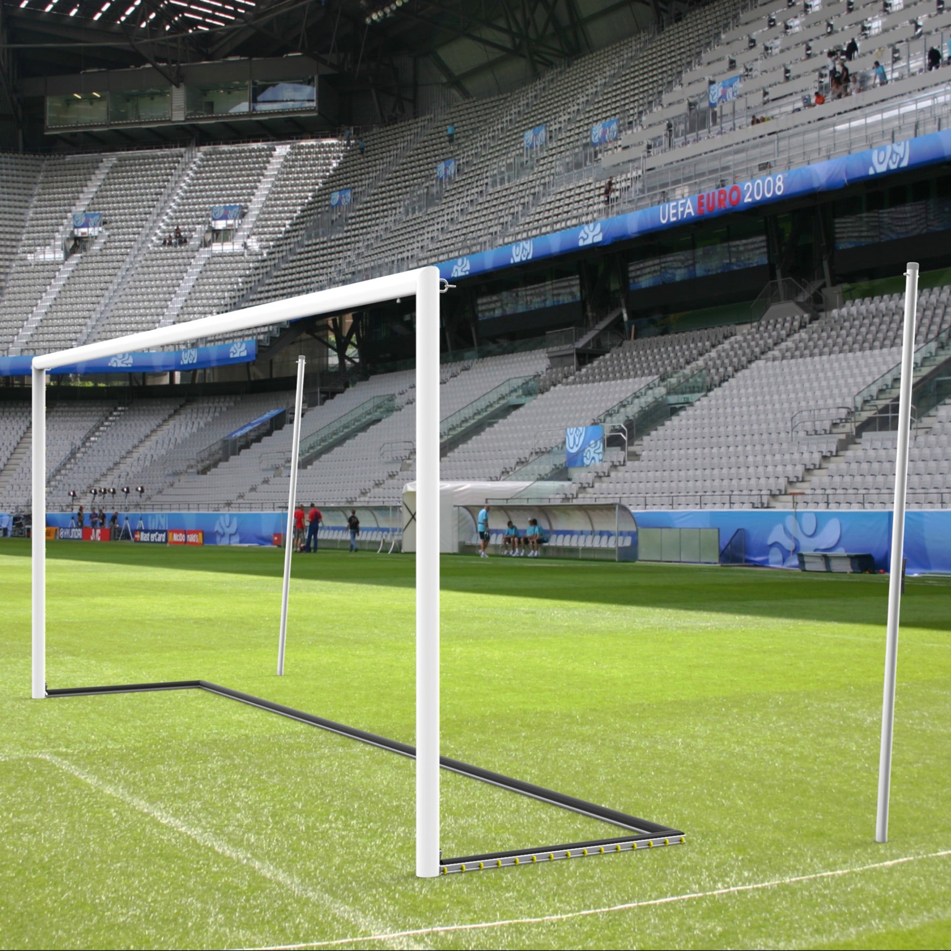 Hochklappbarer Bodenrahmen PlayersProtect für Großfeld-Tore