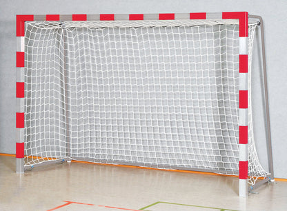 Handballtor Robust mit anklappbaren Torbügeln und Verbindungsstange