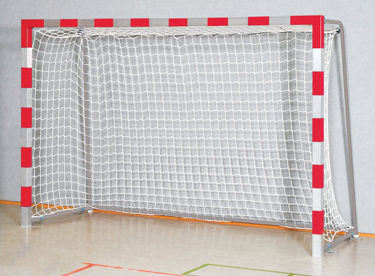 Handballtor Robust mit anklappbaren Torbügeln und Verbindungsstange