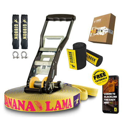 Gibbon® Slackline "BananaLama" Treewear Set