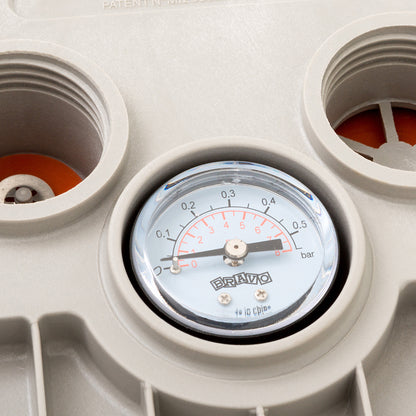 Fußpumpe mit integriertem Manometer
