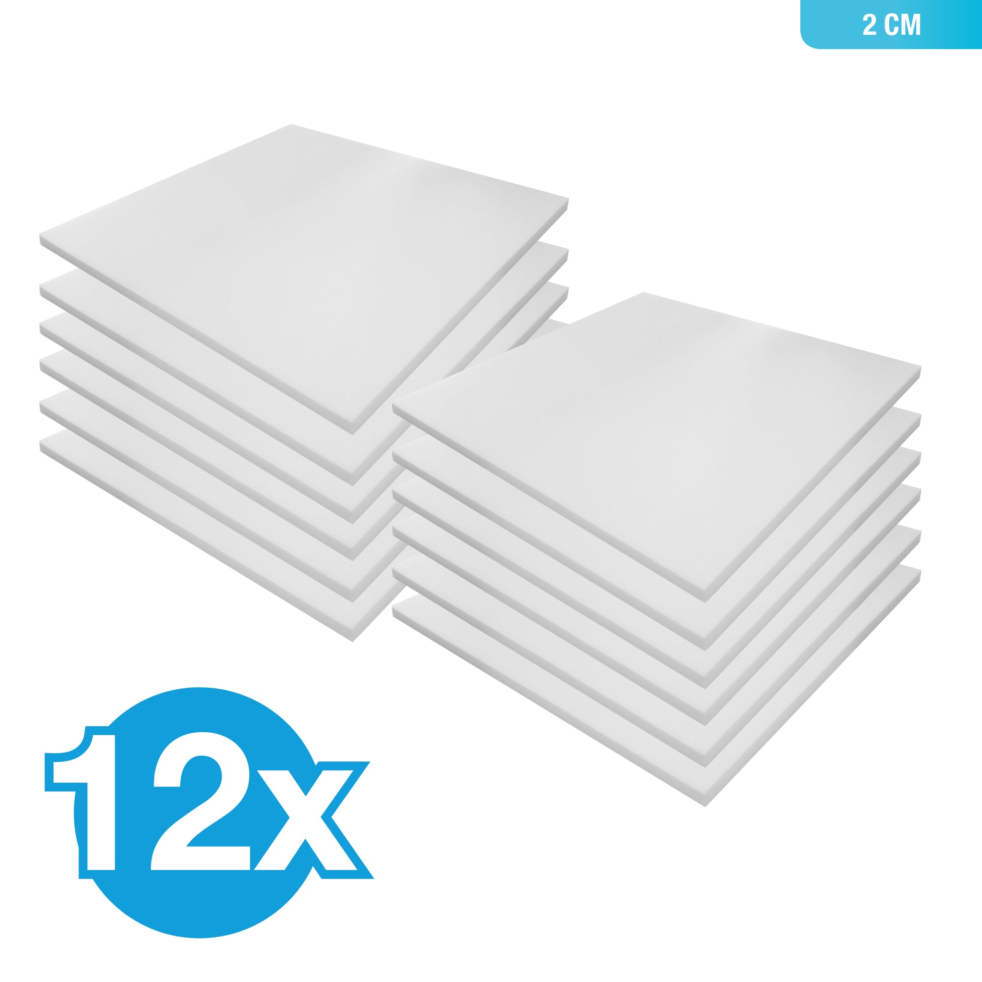 PUR-Schaumstoffplatten Sets (RG 35) - 40 x 40 cm Zuschnitt