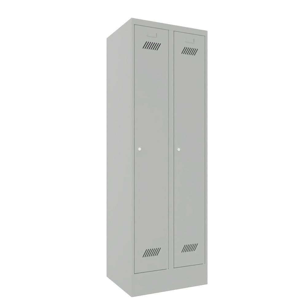 Garderobenschrank-2Abteile-mit-Sockel-geschlossen