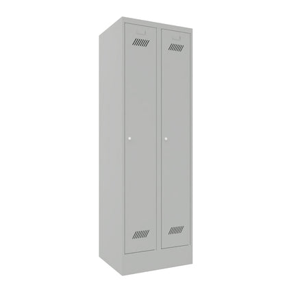 Garderobenschrank-2Abteile-mit-Sockel-geschlossen