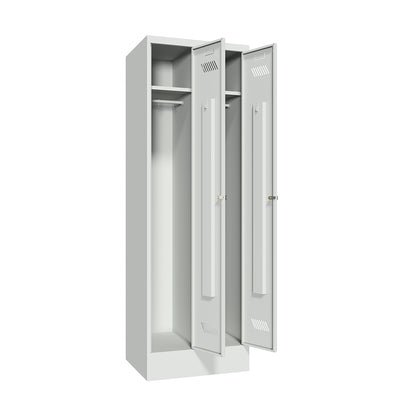 Garderobenschrank-2Abteile-mit-Sockel-offen