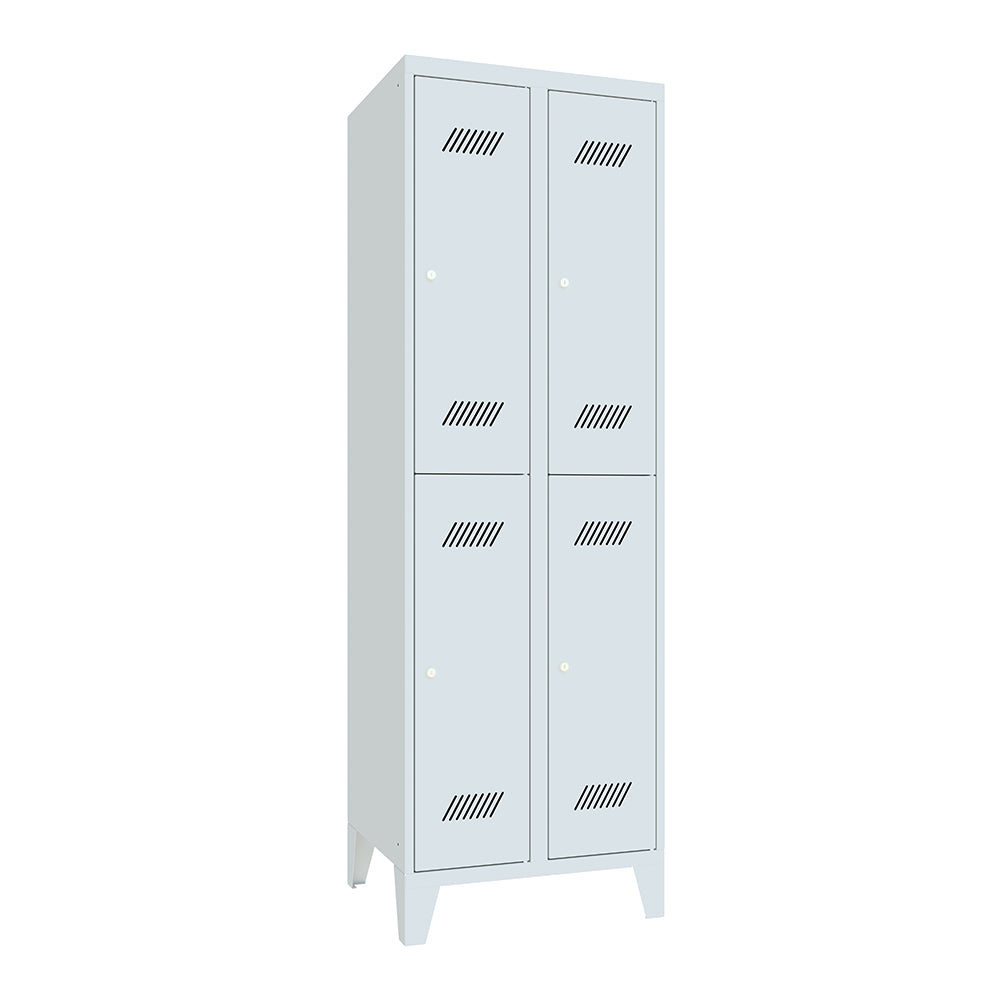 Garderobenschrank-mit-Fuss-2Abteile-4Faecher-geschlossen