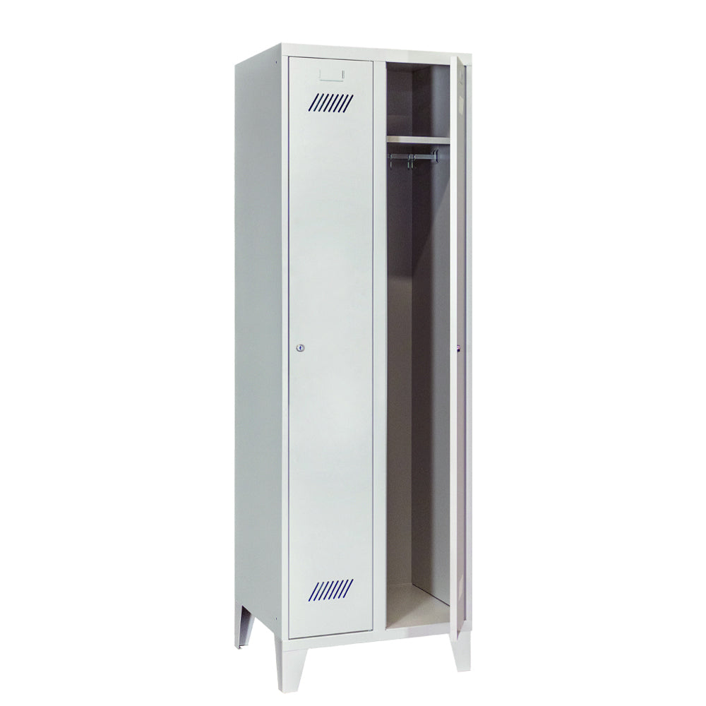 Garderobenschrank-mit-Fuss-2Abteile-offen