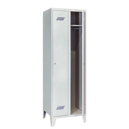 Garderobenschrank-mit-Fuss-2Abteile-offen