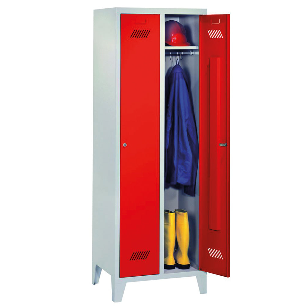 Garderobenschrank-mit-Fuss-2Abteile-offen