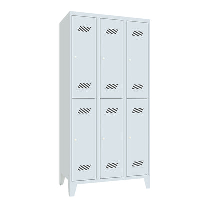 Garderobenschrank-mit-Fuss-3Abteile-6Faecher-geschlossen