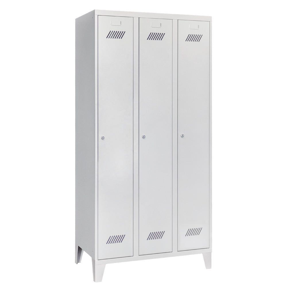 Garderobenschrank-mit-Fuss-3Abteile-geschlossen