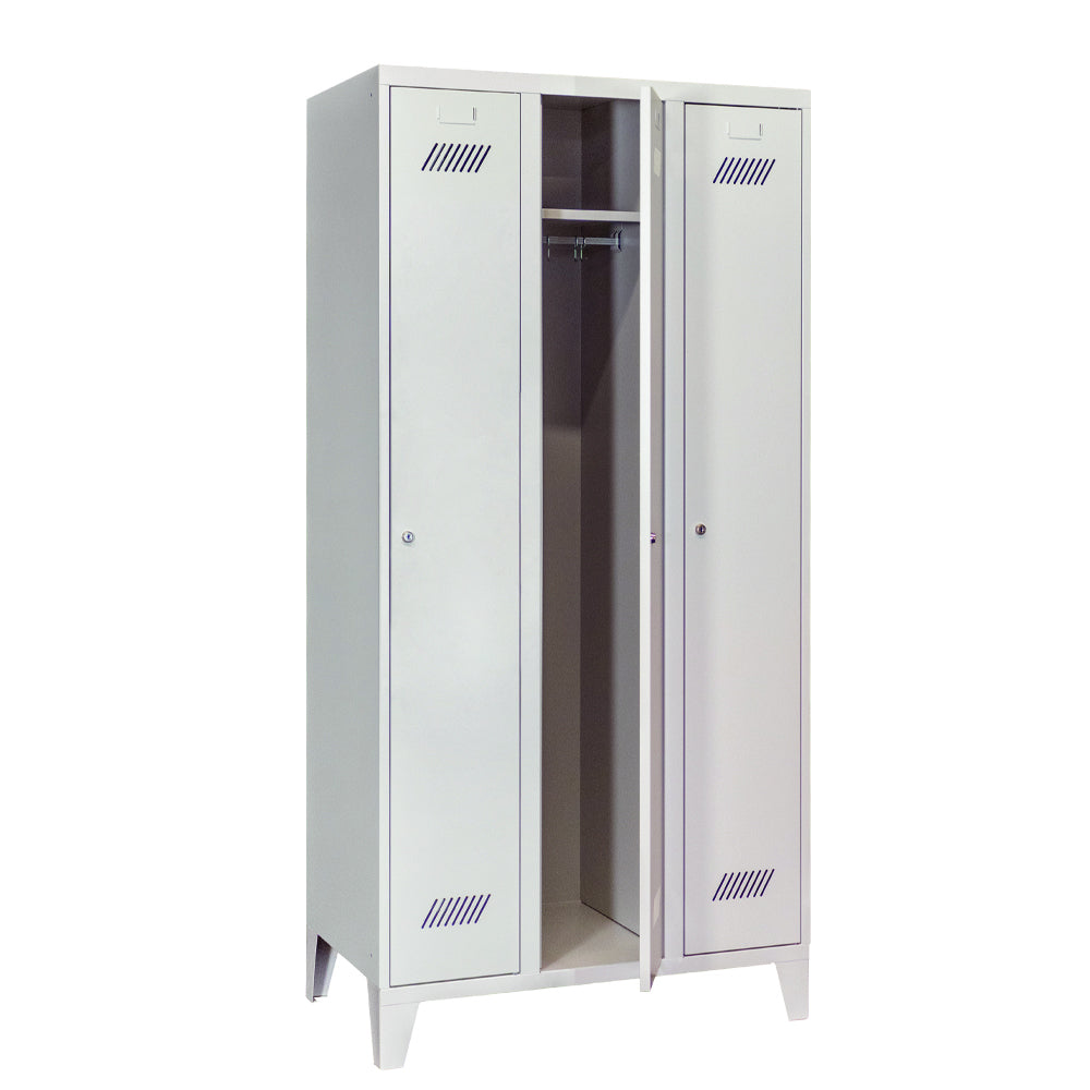 Garderobenschrank-mit-Fuss-3Abteile-offen