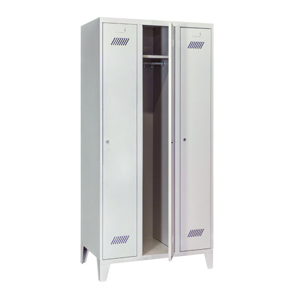 Garderobenschrank-mit-Fuss-3Abteile-offen