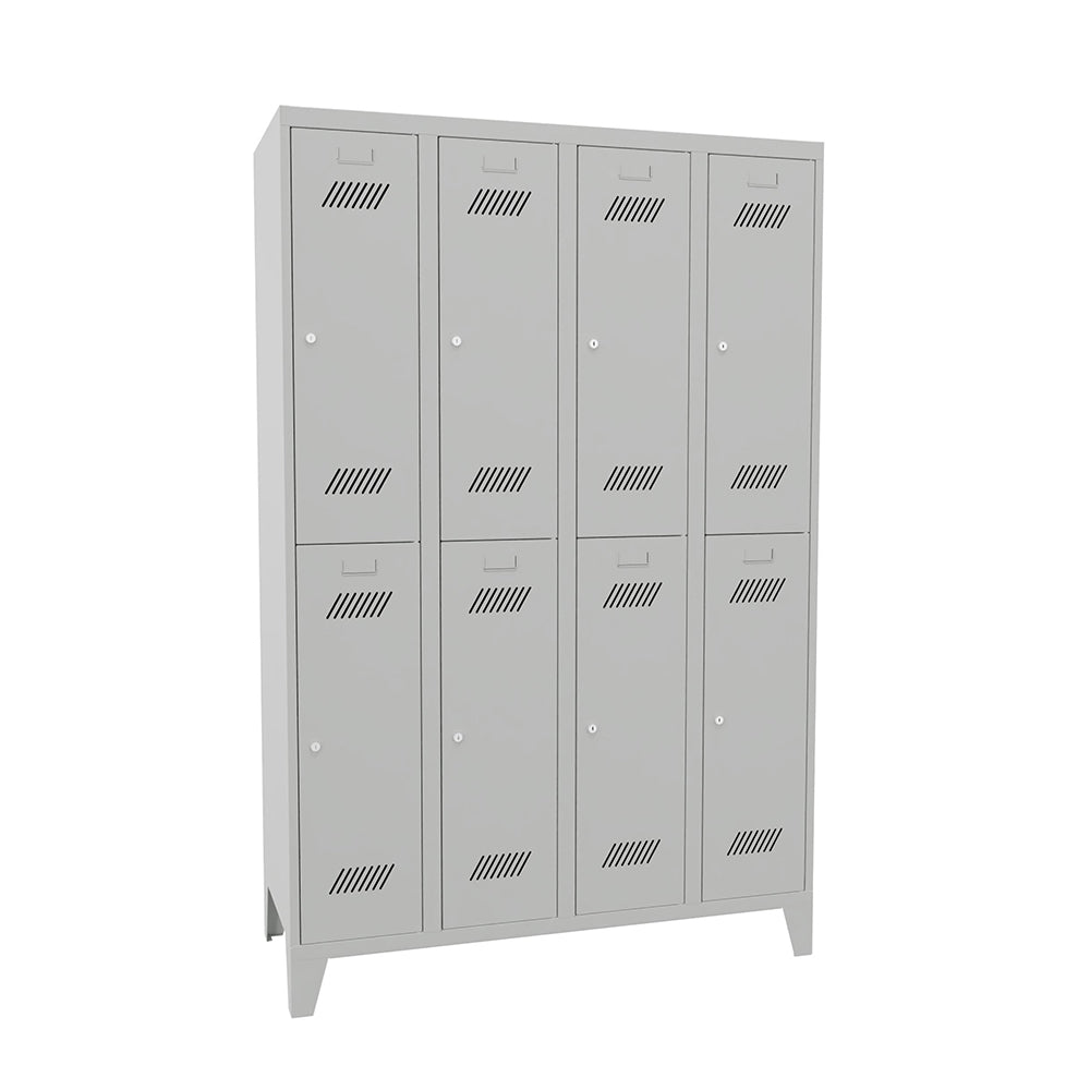Garderobenschrank-mit-Fuss-4Abteile-8Faecher-geschlossen