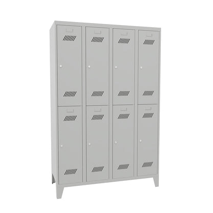 Garderobenschrank-mit-Fuss-4Abteile-8Faecher-geschlossen