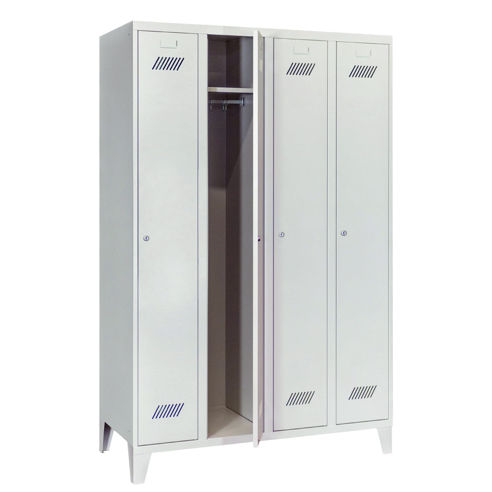 Garderobenschrank-mit-Fuss-4Abteile-offen