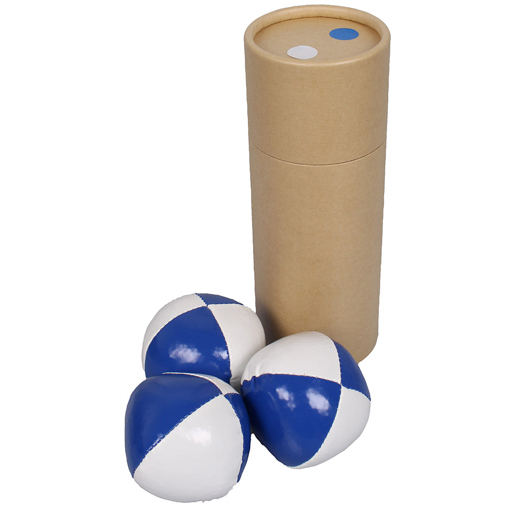 Jonglierblle 3er-Set blau-weiss