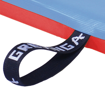 Leichtturnmatte FUN RG 80 Detail Tragschlaufe_blau-rot