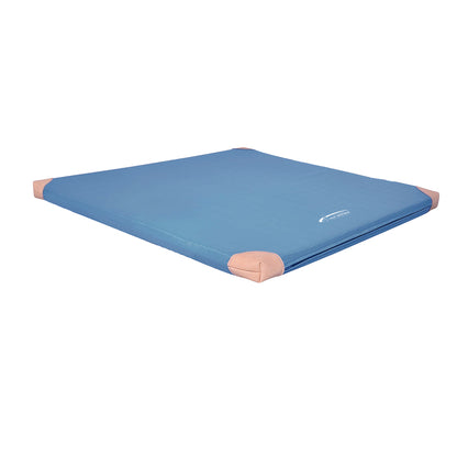 Matte RG120_100x100 cm Lederecken_blau
