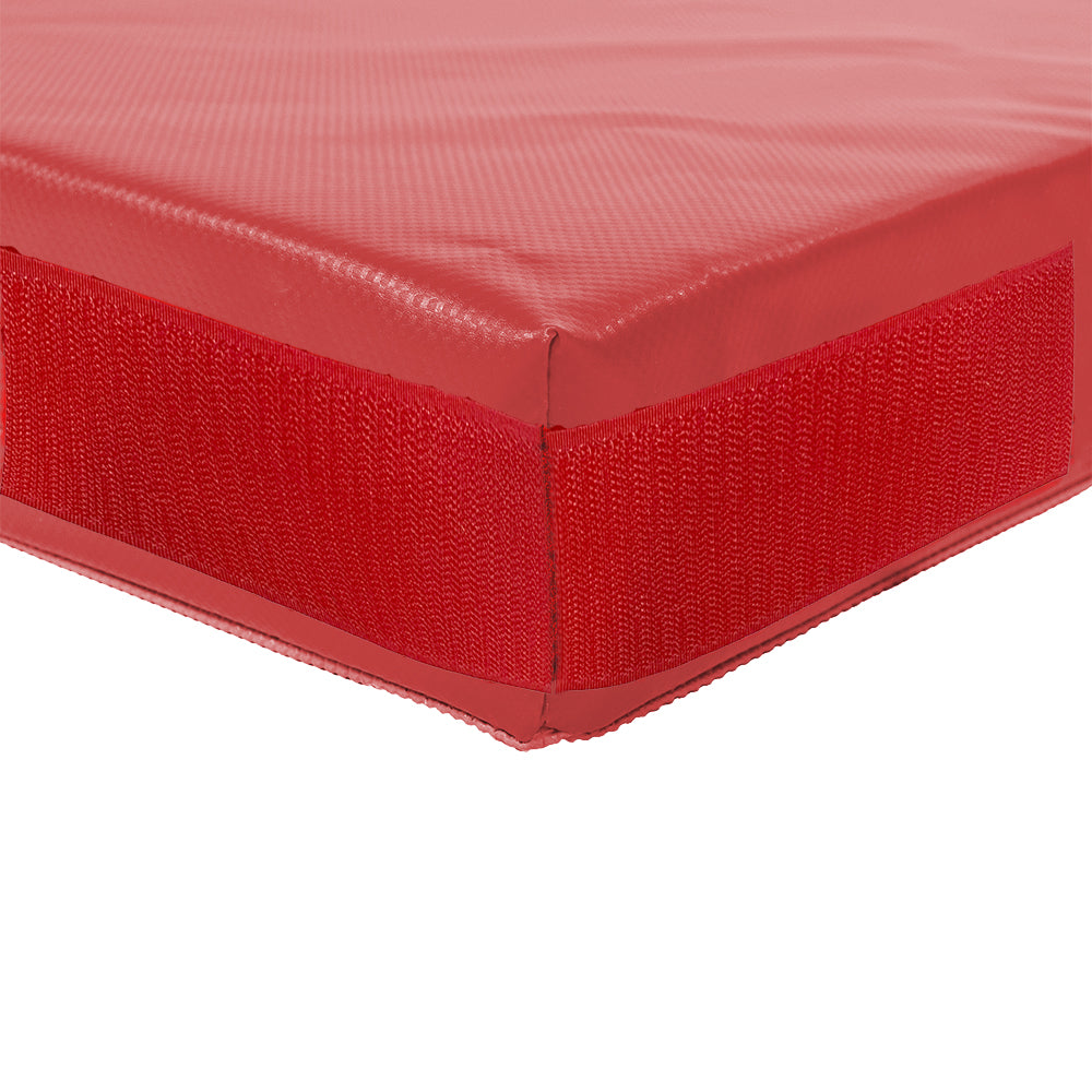 PVC-Planenstoff Matte Detail Klettecke_rot