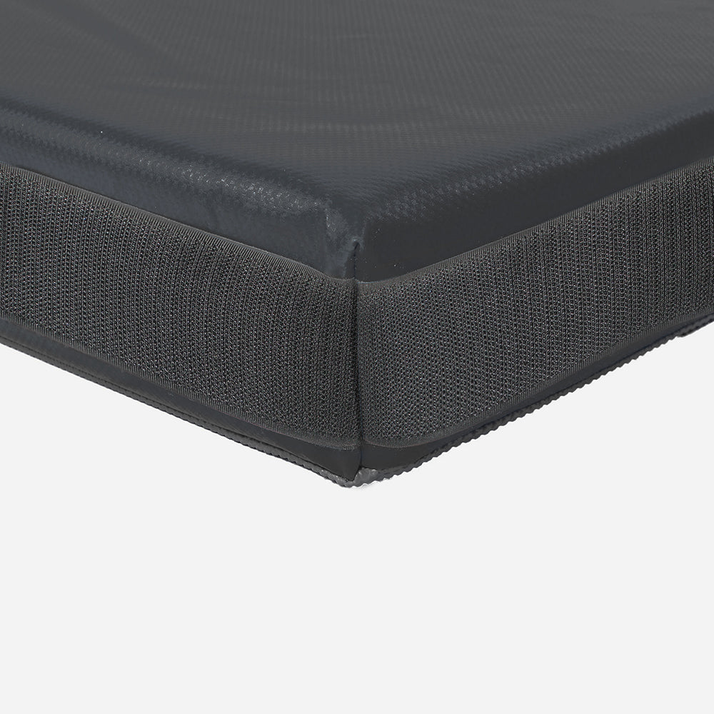 PVC-Planenstoff Matte Detail Klettecke_schwarz