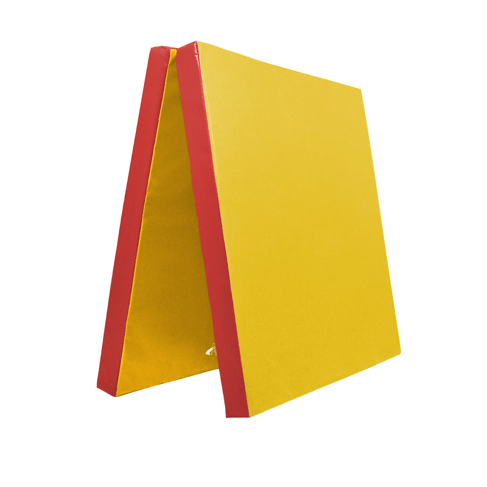 Turn- und Spielmatte klappbar zweifarbig RG22 100x200 cm_gelb-rot
