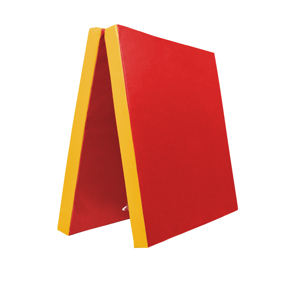 Turn- und Spielmatte klappbar zweifarbig RG22 100x200 cm_rot-gelb