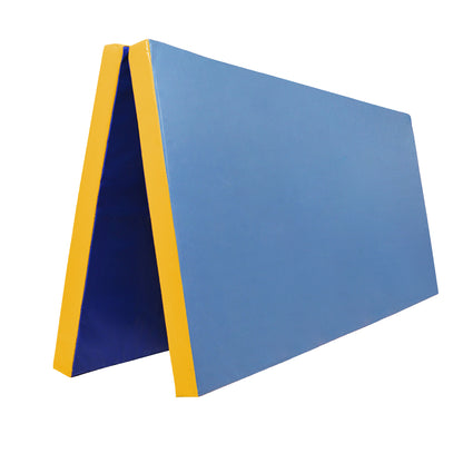Turn- und Spielmatte klappbar zweifarbig RG22 200x200 cm_blau-gelb