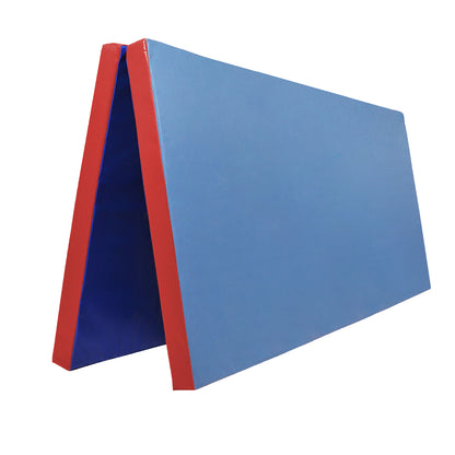 Turn- und Spielmatte klappbar zweifarbig RG22 200x200 cm_blau-rot