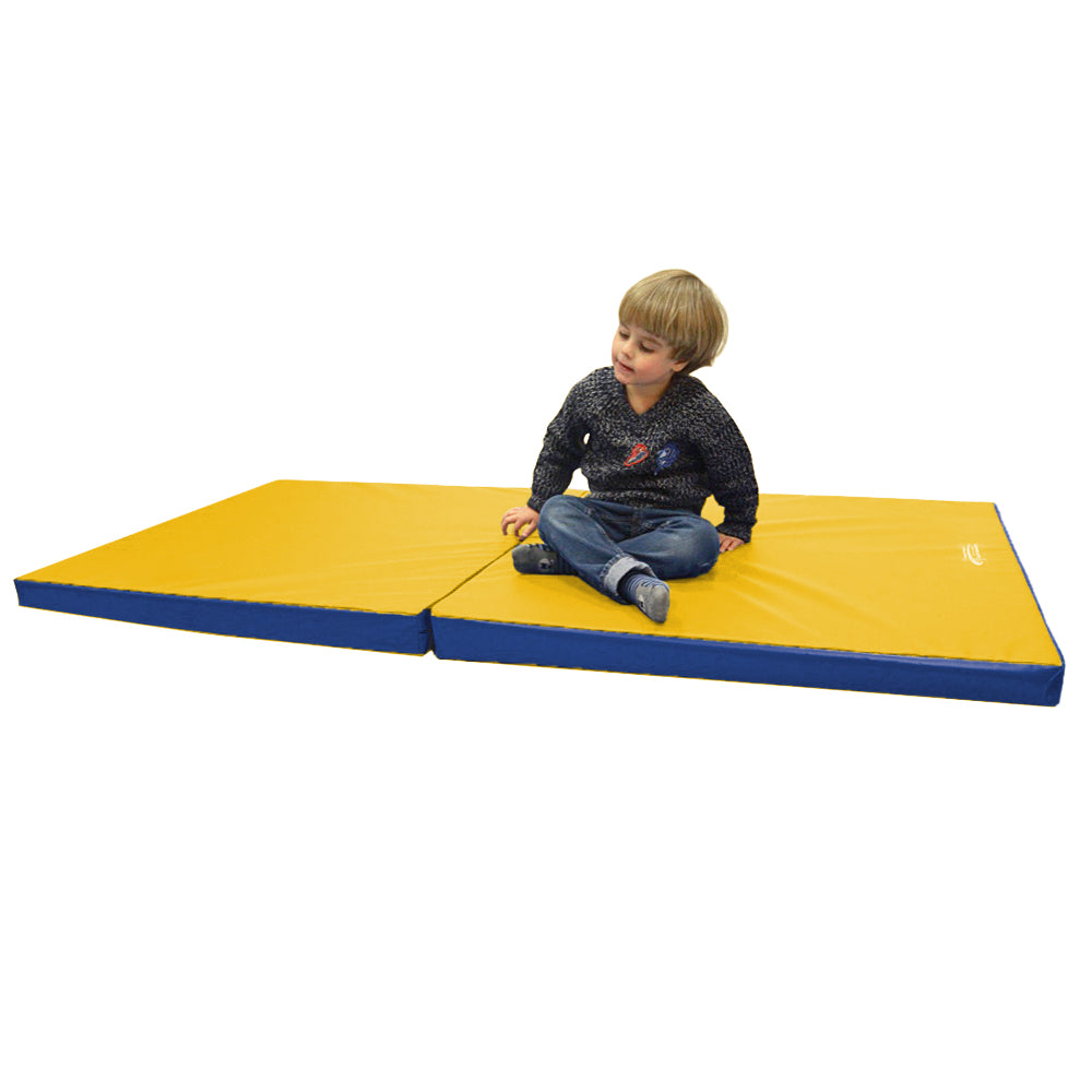 Turn- und Spielmatte klappbar zweifarbig RG22 Anwendung_gelb-blau