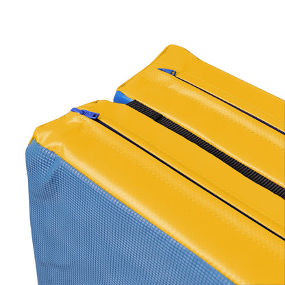 Turn- und Spielmatte klappbar zweifarbig RG22 Detail_blau-gelb