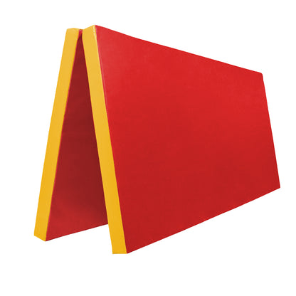 Turn- und Spielmatte klappbar zweifarbig RG22  200x200 cm_rot-gelb