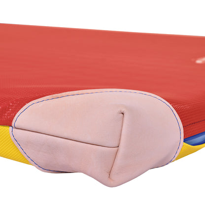 Turnmatte FUN RG 120_Detail Lederecke_rot-gelb