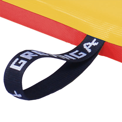 Turnmatte FUN RG 120_Detail Tragschlaufe_gelb-rot