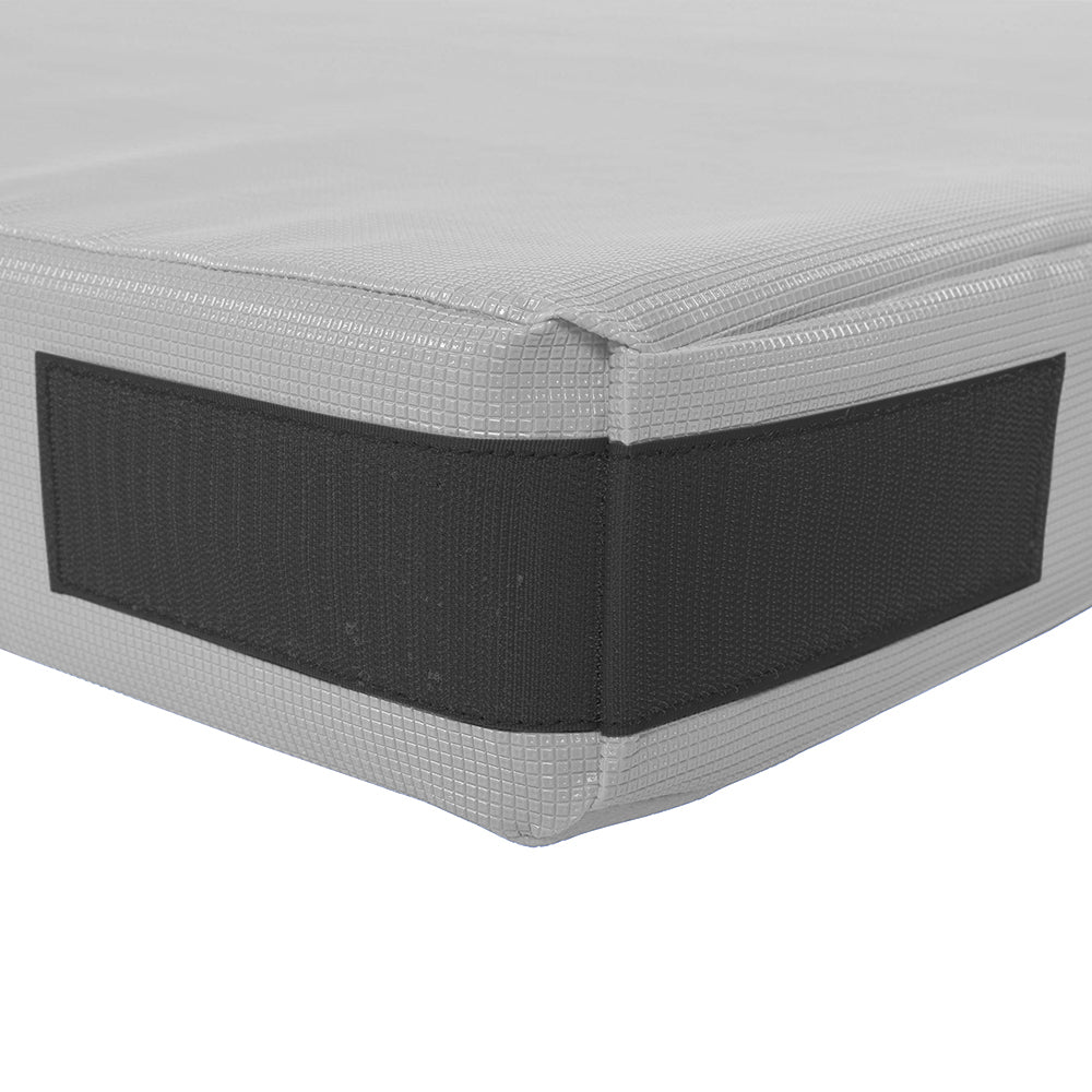 Turnmatte RG120 Detail-Klettecke_grau