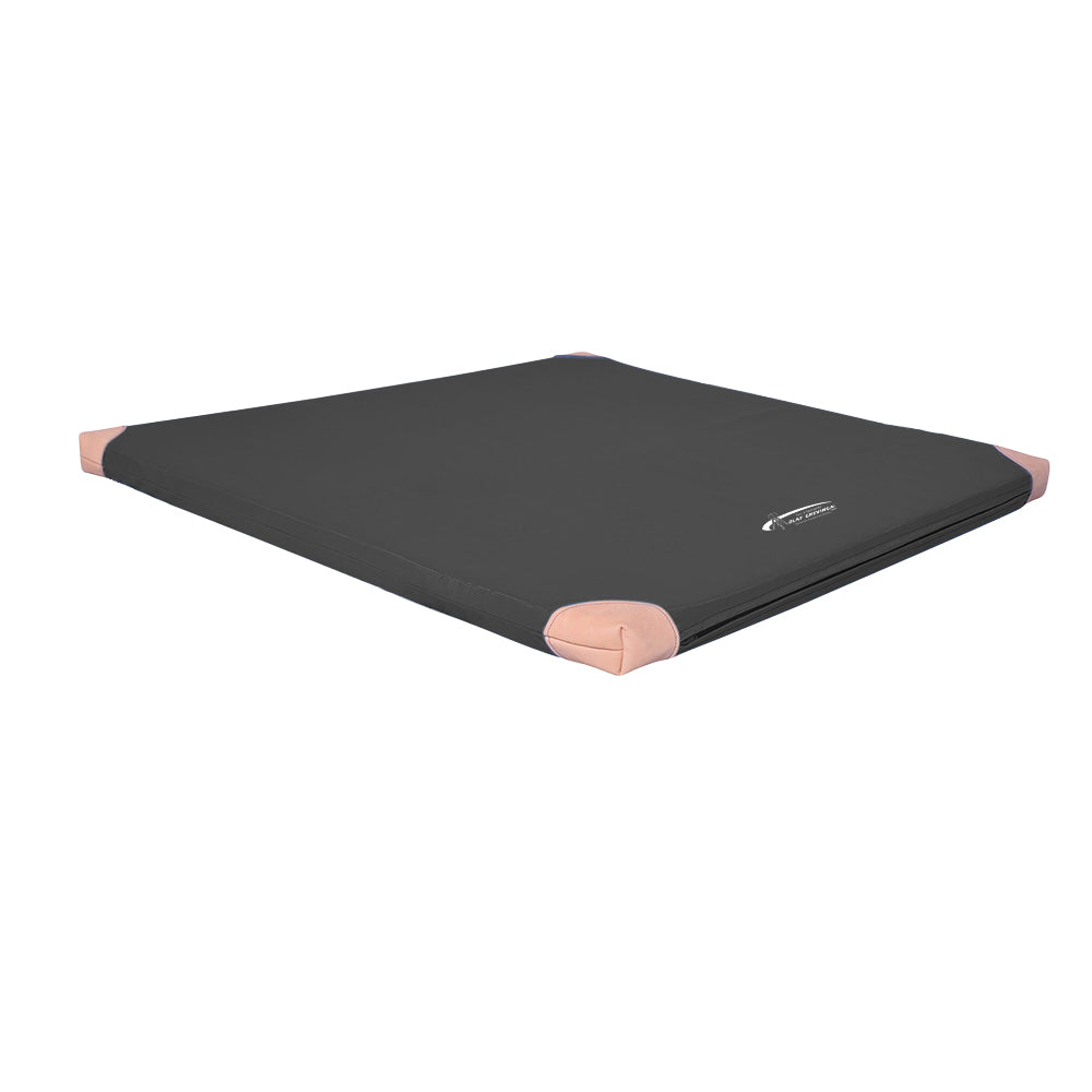 Turnmatte RG80 100x100 cm Lederecken_schwarz