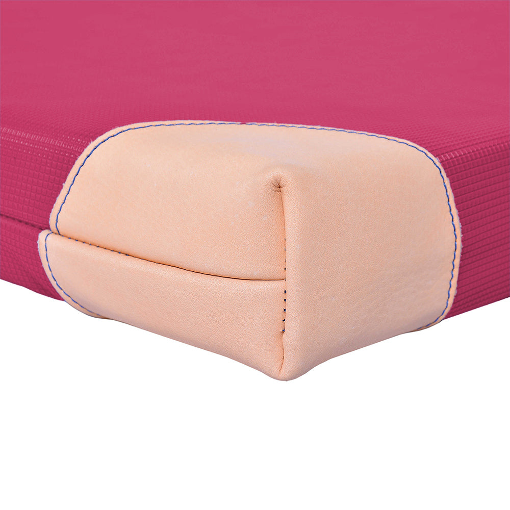 Turnmatte Supersoft Kima RG 22-Detail-Lederecken_pink