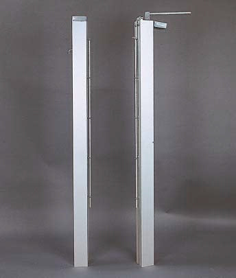 Tennispfosten, quadratisch (80 x 80 mm) oder rund (Ø 83 mm)