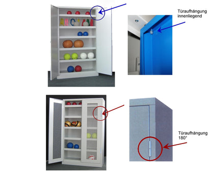 Modul-Sportgeräteschrank mit Grundausstattung